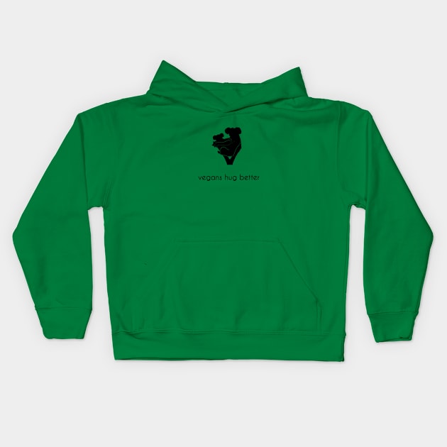 VEGANS HUG BETTER Kids Hoodie by teeco